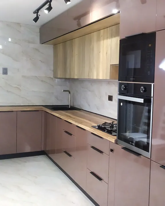 Кухня на заказ с фасадами из МДФ в плёнке, Краснинское шоссе, Смоленск